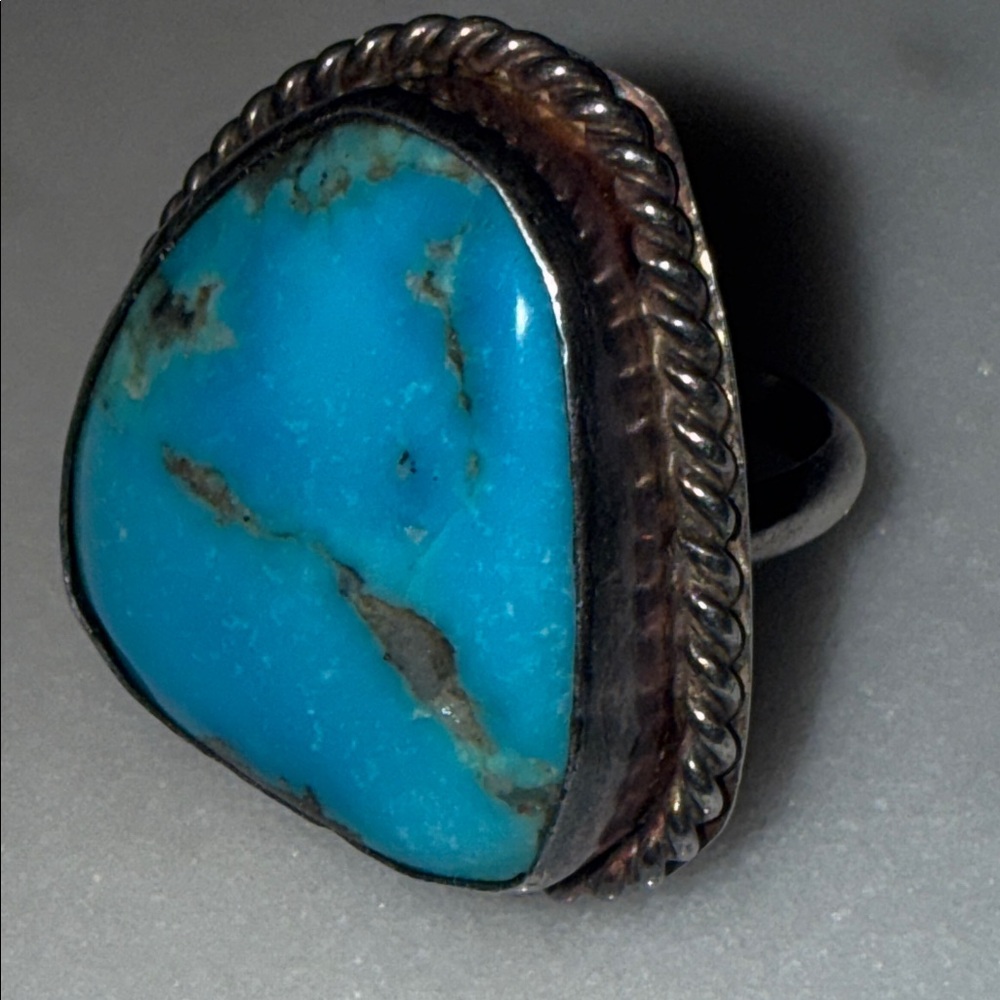 Turquoise and Sterling Silver Women's Ring